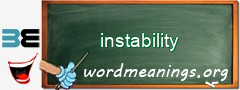 WordMeaning blackboard for instability